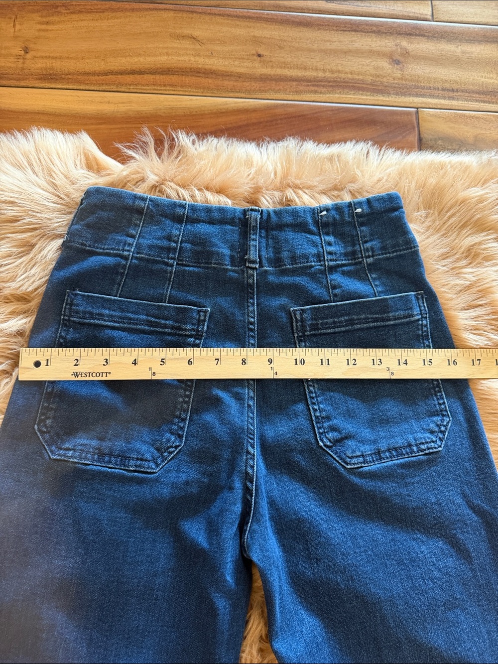 Anthropologie Maeve The Collette Denim Cropped Wide-Leg Jeans Sz 27 - Picture 8 of 12